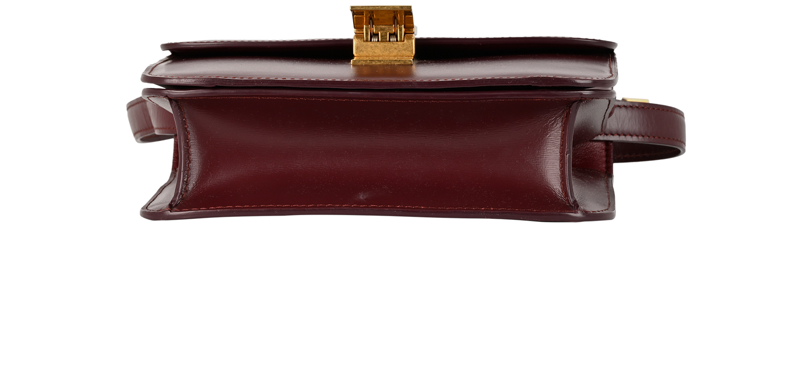 Teen Classic Box, &pound;810, Handbags, Burgundy, Leather, Top view
